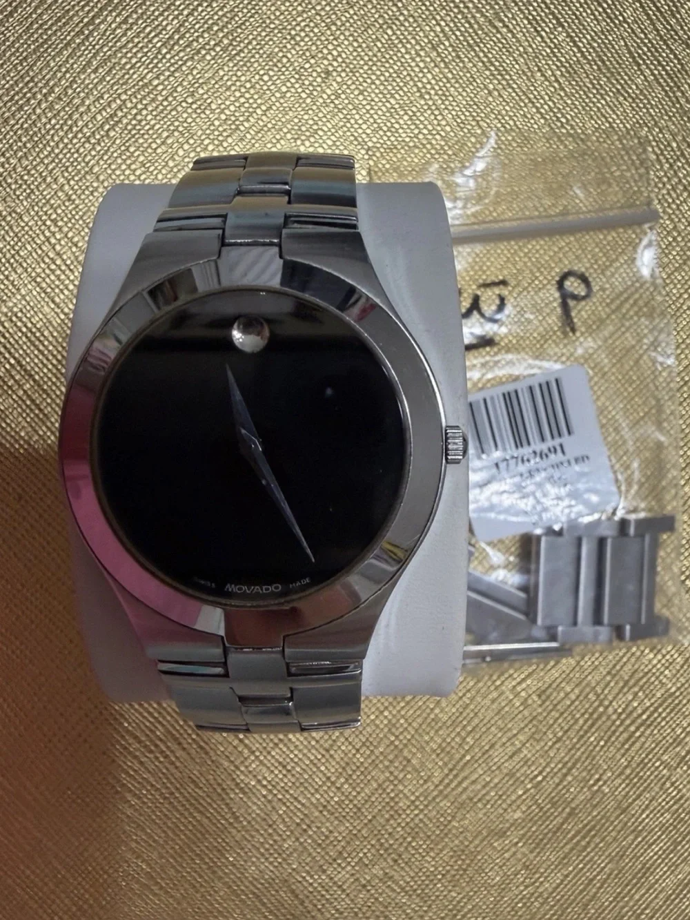 Movado Museum Juro 84 G2 1899 Stainless Steel Black Dial Swiss Quartz